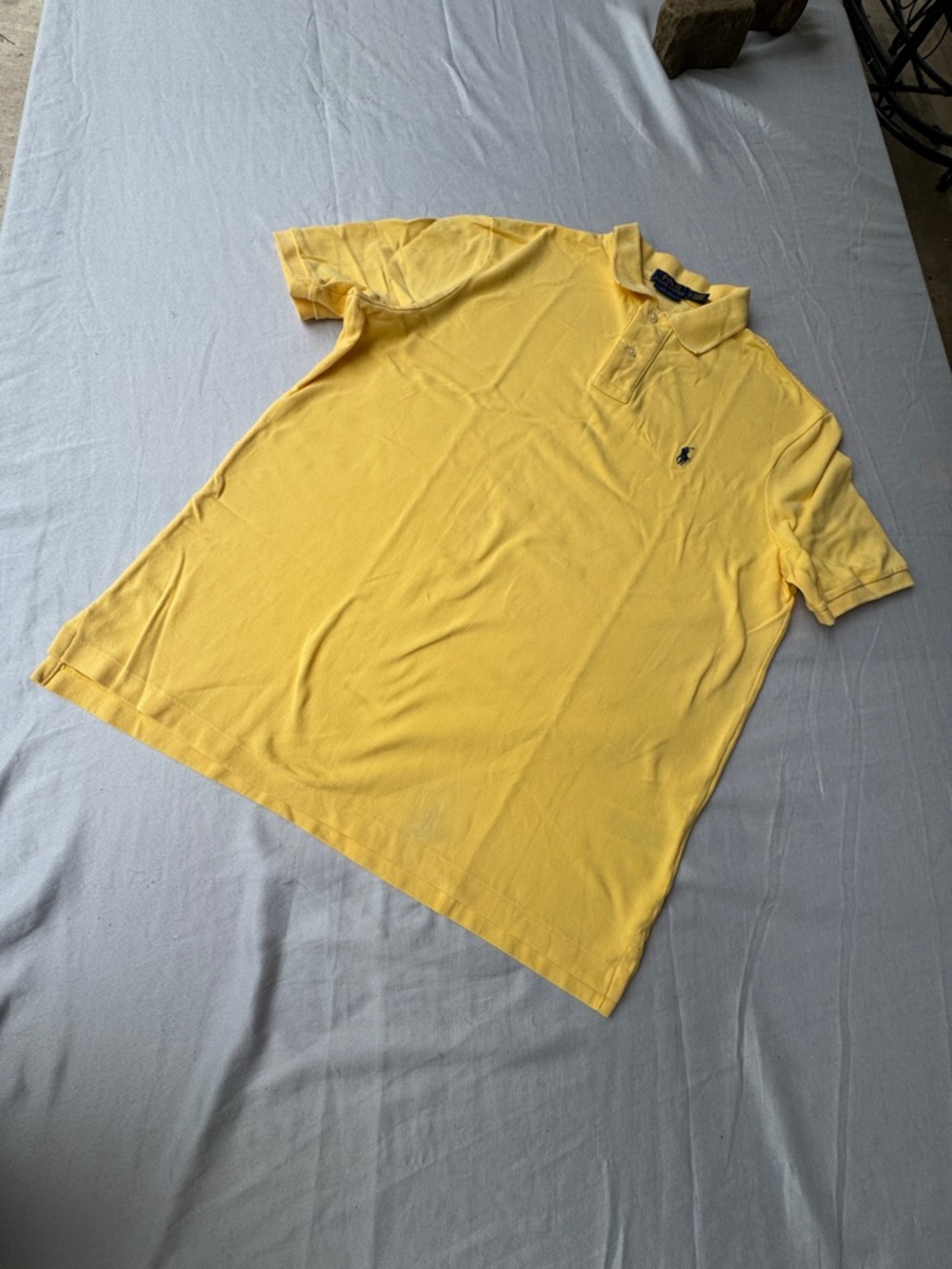 Ralph Lauren Yellow Polo Shirt with Embroidered Pony